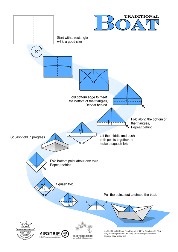 Papercrane Australian Origami Diagrams ABC Sunday Arts